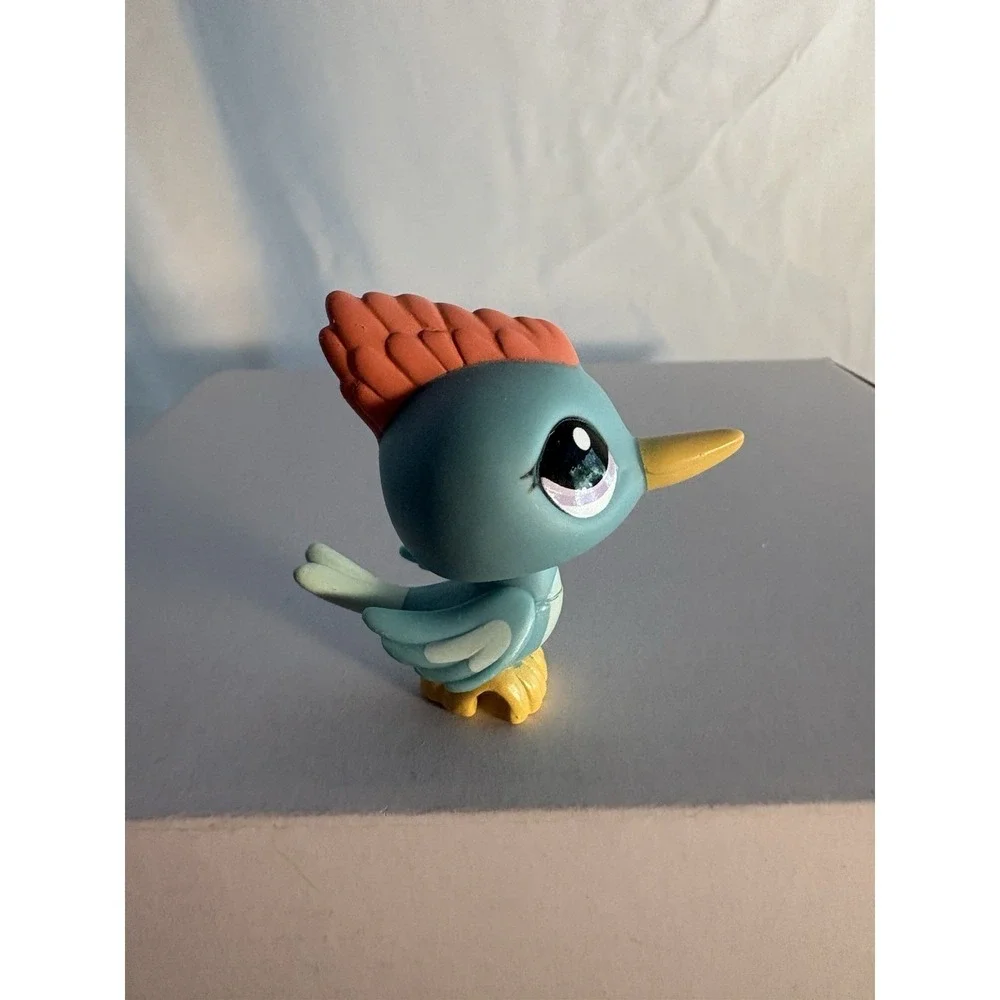 Hasbro Littlest Pet Shop #1787 Woodpecker Bird Blue Purple Eyes Singles LPS